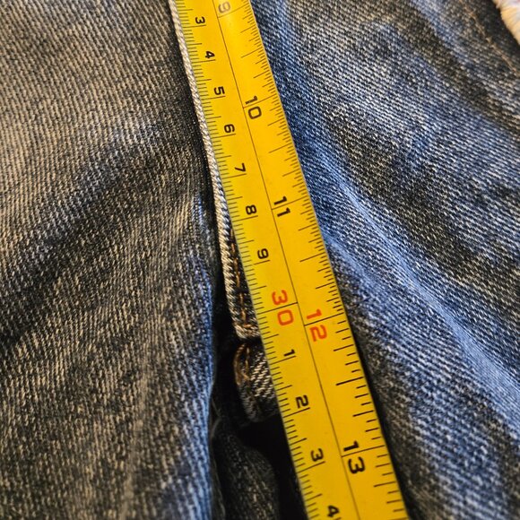 Peace Patchwork Cuffed Jeans size Large - Picture 7 of 9